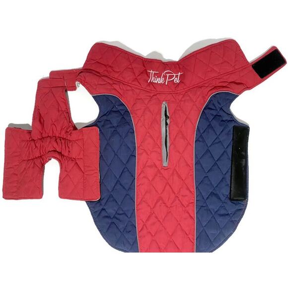 ThinkPet Cold Weather Dog Coat Jacket Red Size 3XL Chest Size 26 1/4 -29 1/4 - Picture 2 of 7